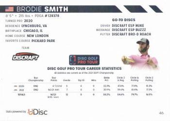 2022 Disc Golf Pro Tour #46 Brodie Smith Back